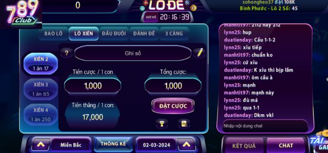 Đánh lô xiên sẽ có nhiều loại khác nhau